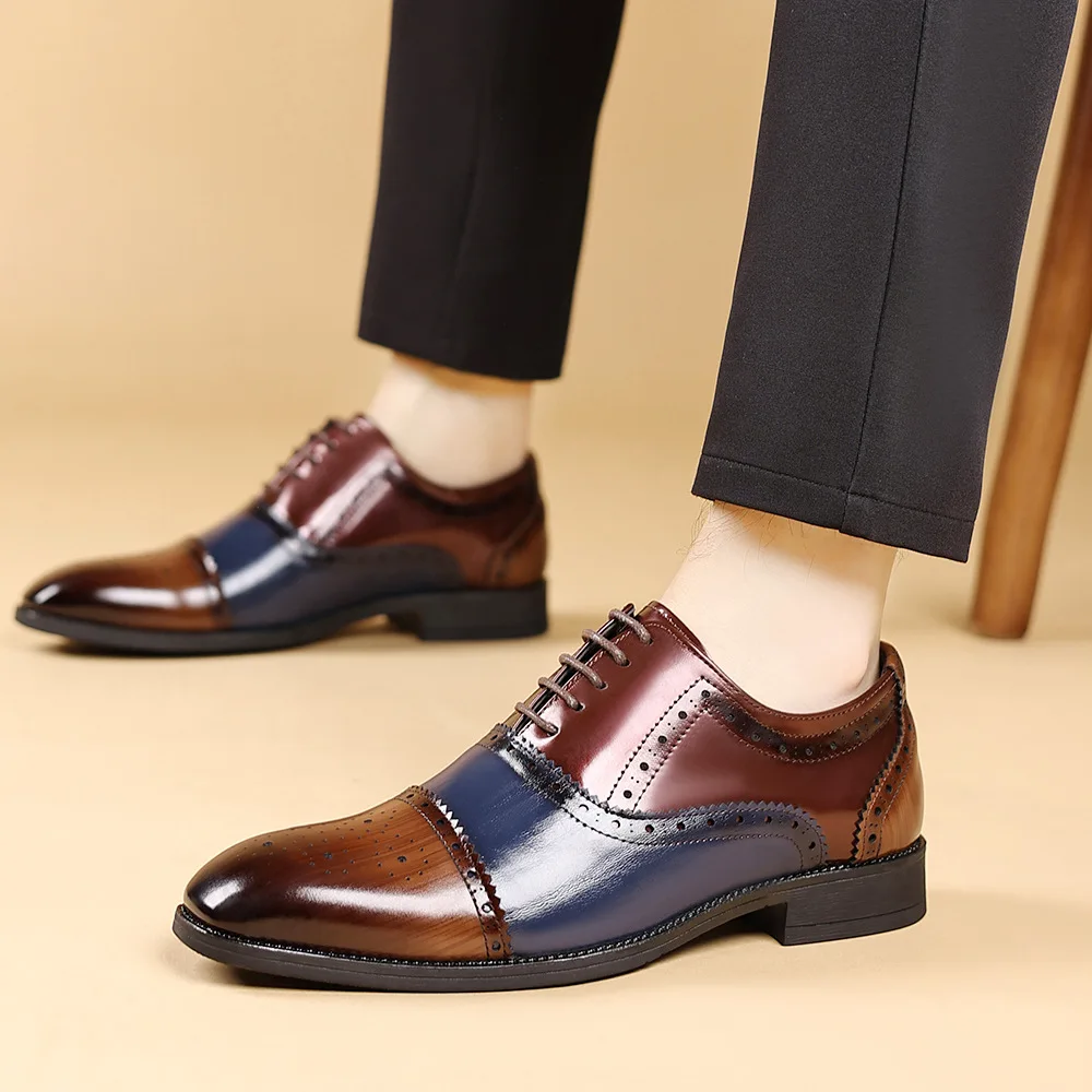 Sports Equipment Brand - 남성용 캐주얼 가죽 신발, 레이스업 로퍼,