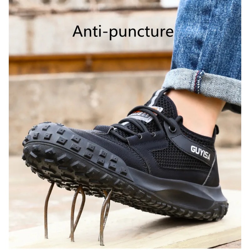 남성 패션 통기성 강철 발가락 모자 작업 신발 여름 작 - Sports Equipment Brand 리뷰 및 가격