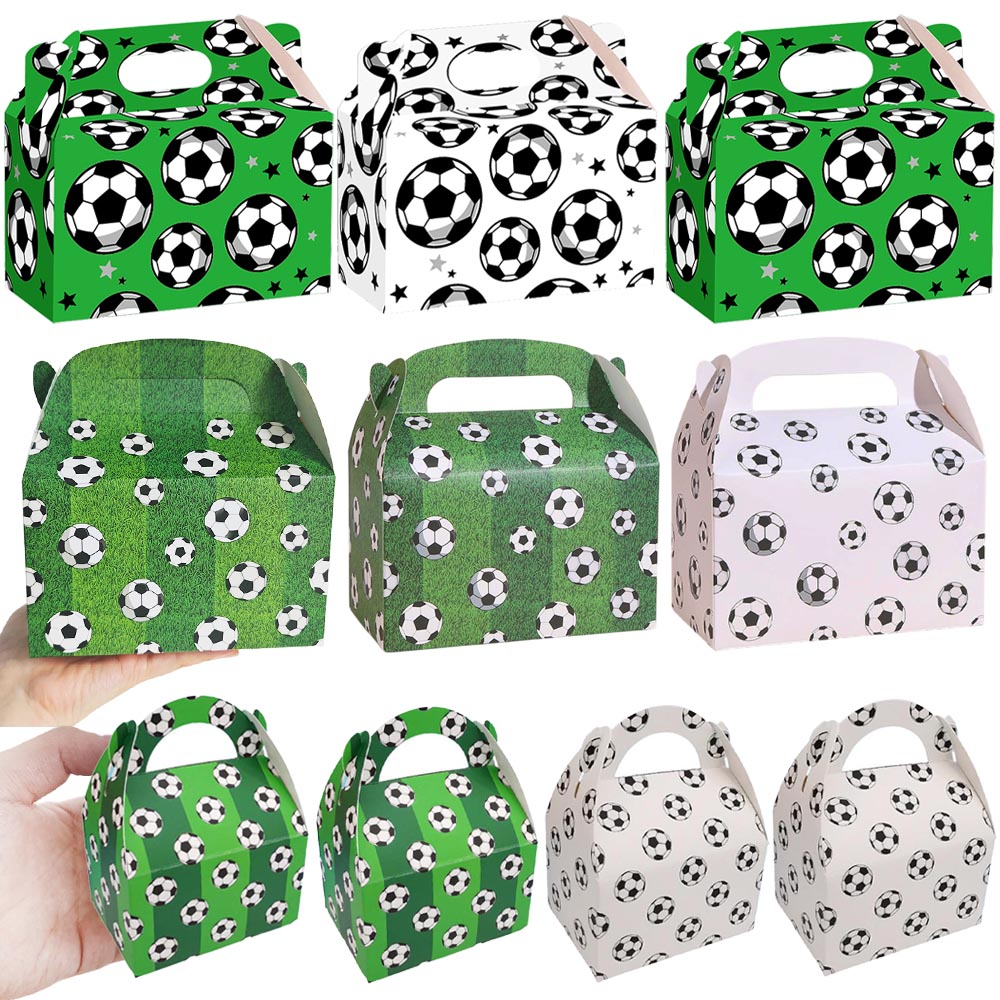 6/12/24pcs 축구 테마 파티 종이 선물 상자 손 - Sports Equipment Cabinet 리뷰 및 가격