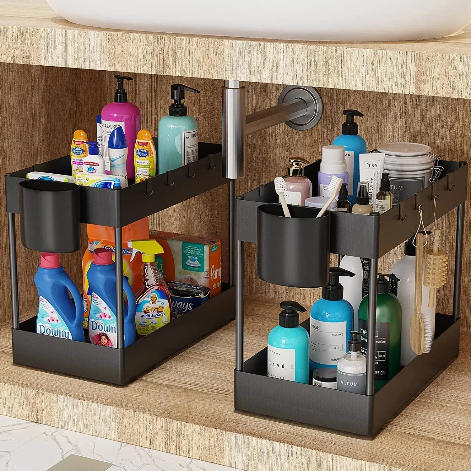 2단 싱크대 아래 슬라이딩 수납 바구니 다기능 정리대  - Sports Equipment Cabinet 리뷰 및 가격